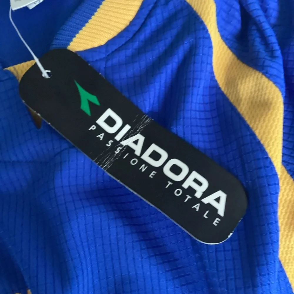 DIADORA Roma Team Jersey Youth Large Blue Yellow NWT Blokecore - Picture 11 of 15